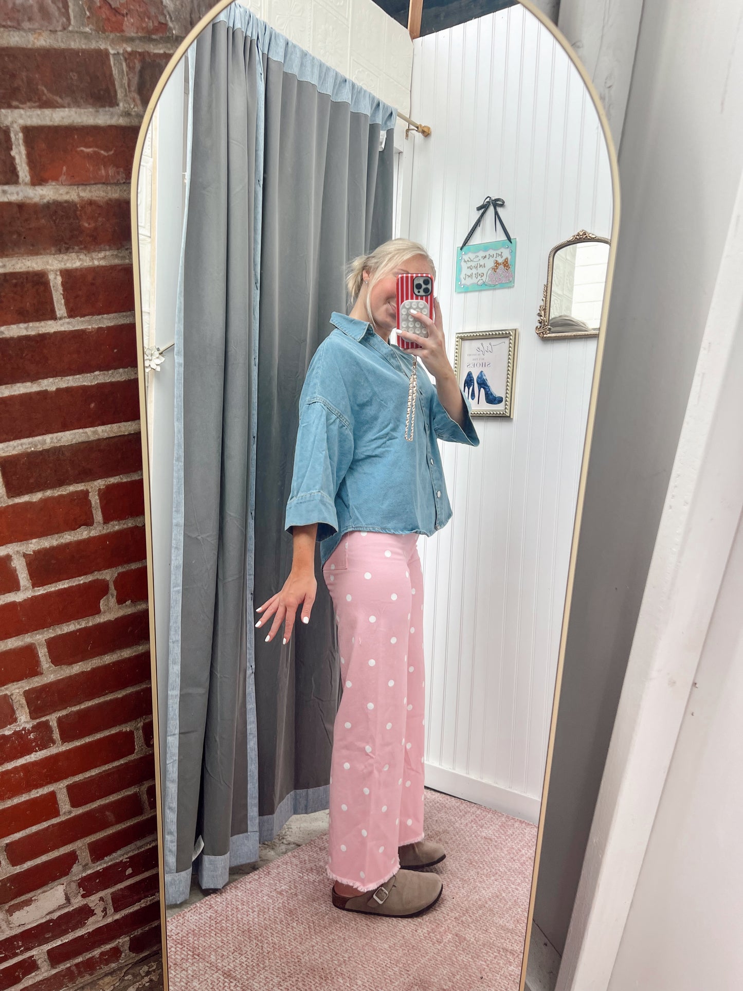 Pink Polka Dot Pants