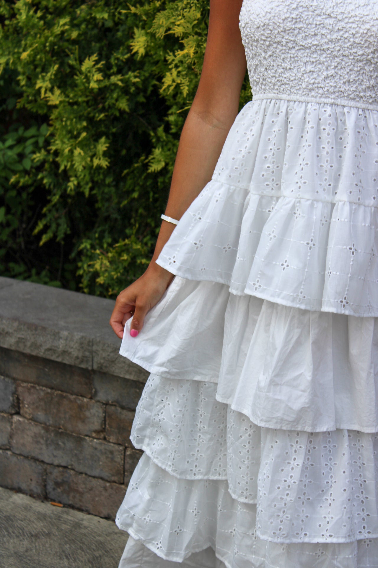 Pretty In White Tiered Dress