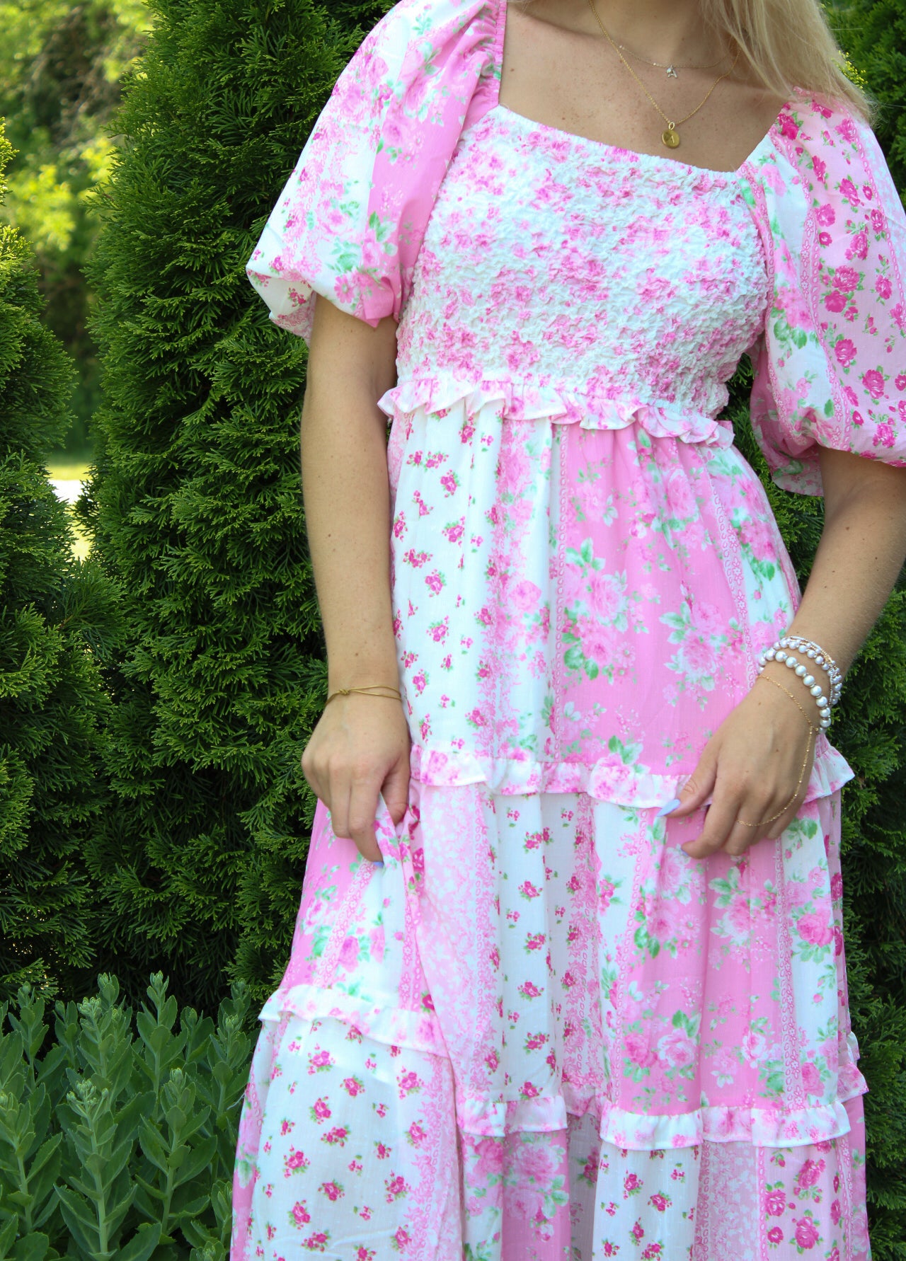 Floral Patchwork Printed Maxi