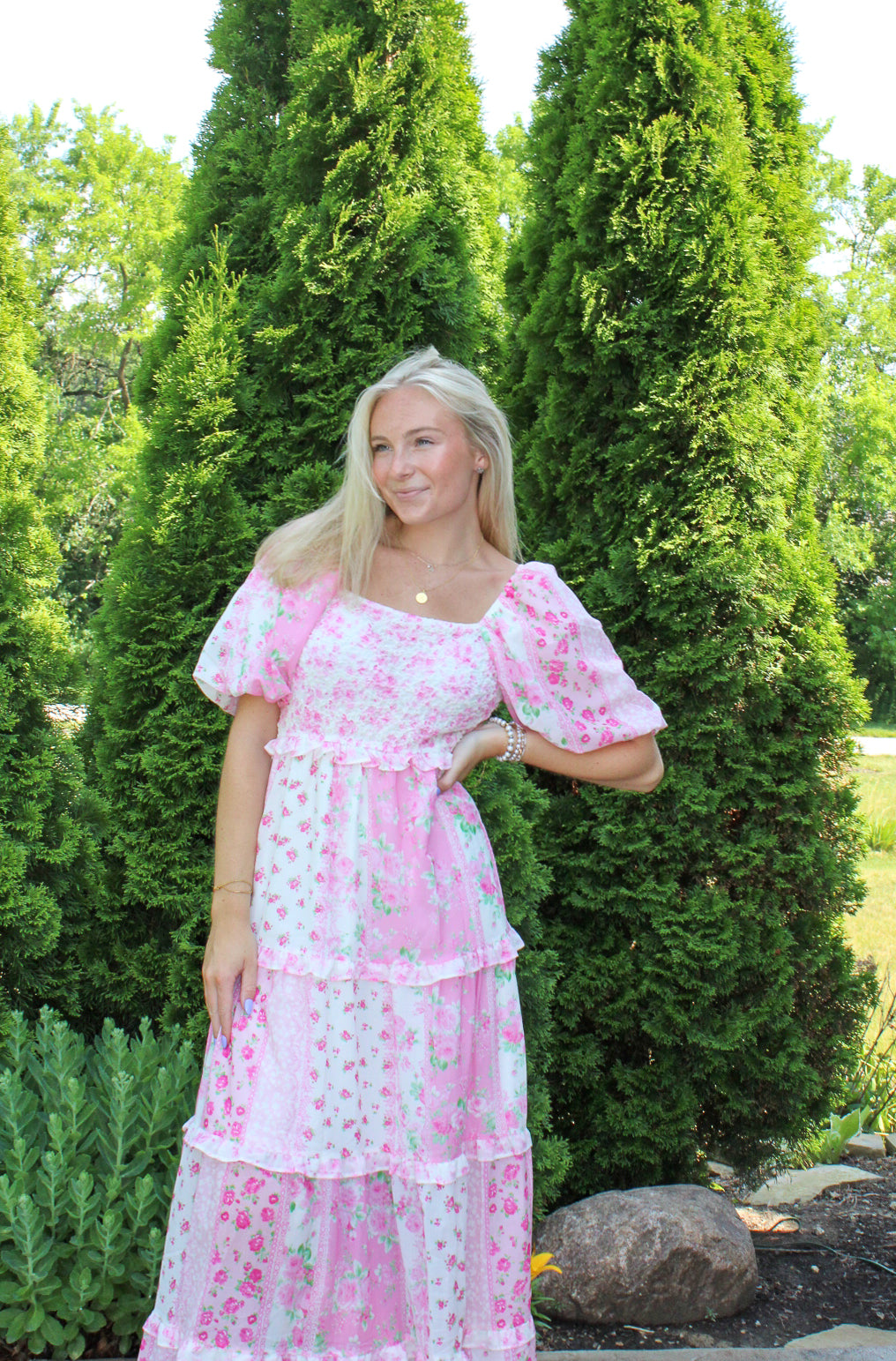 Floral Patchwork Printed Maxi