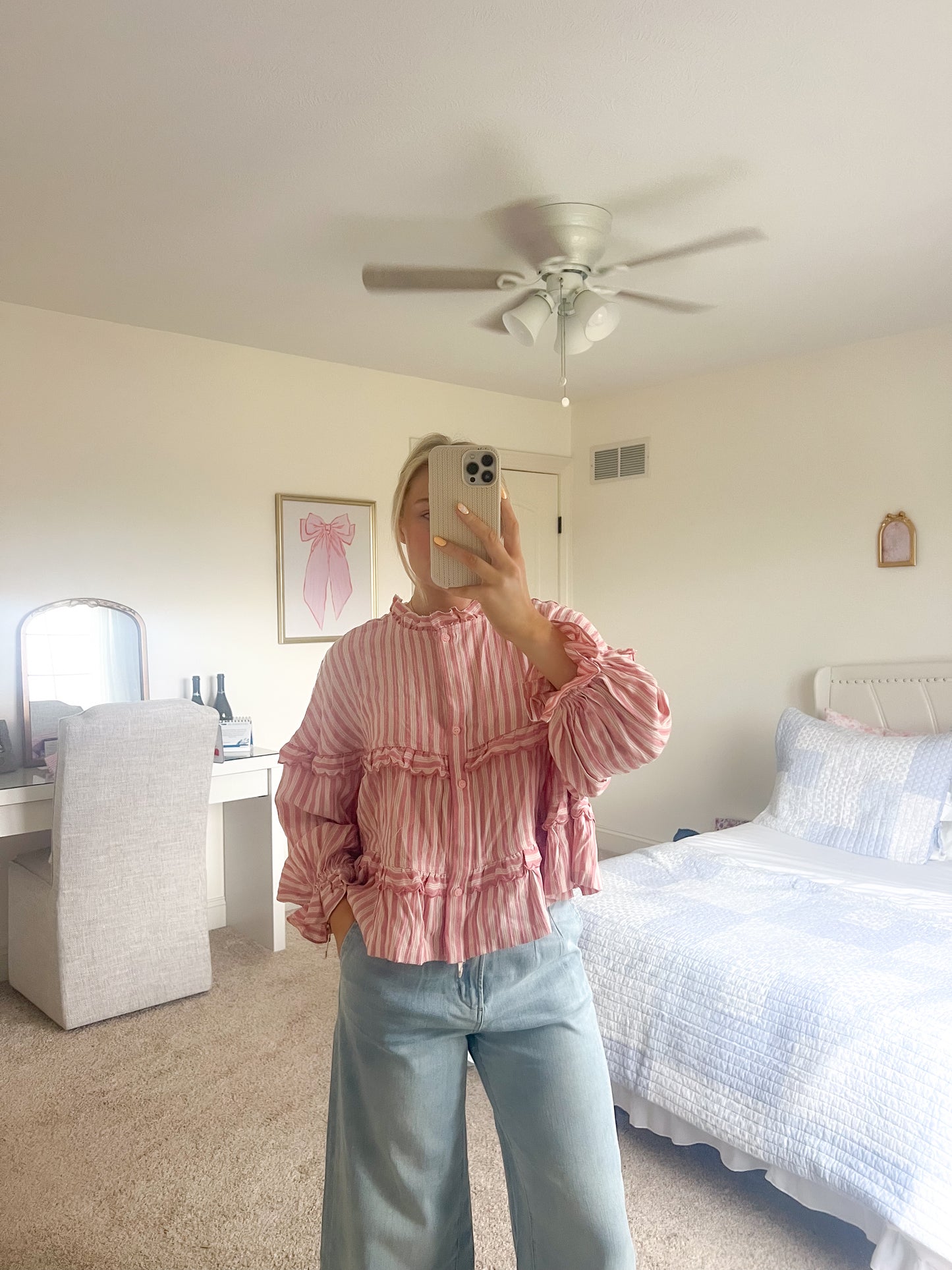Mable Blush Flowy Top