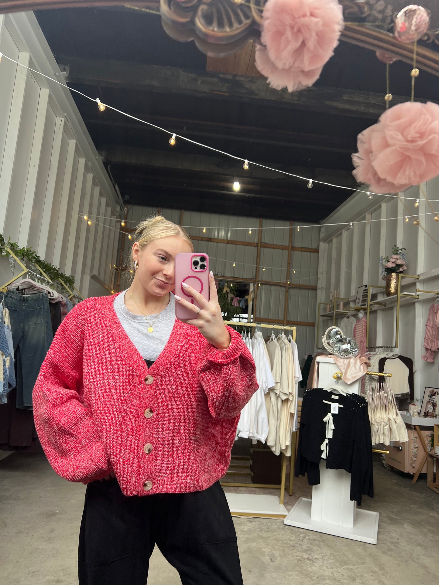 Cherish Red Cardigan