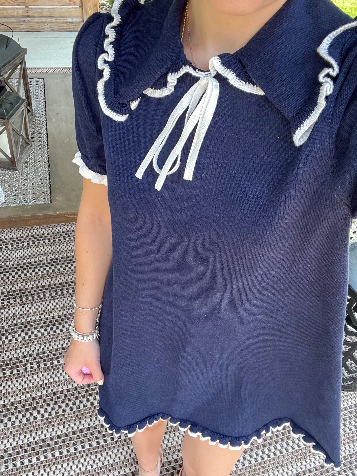 Blue Sailor Mini Dress