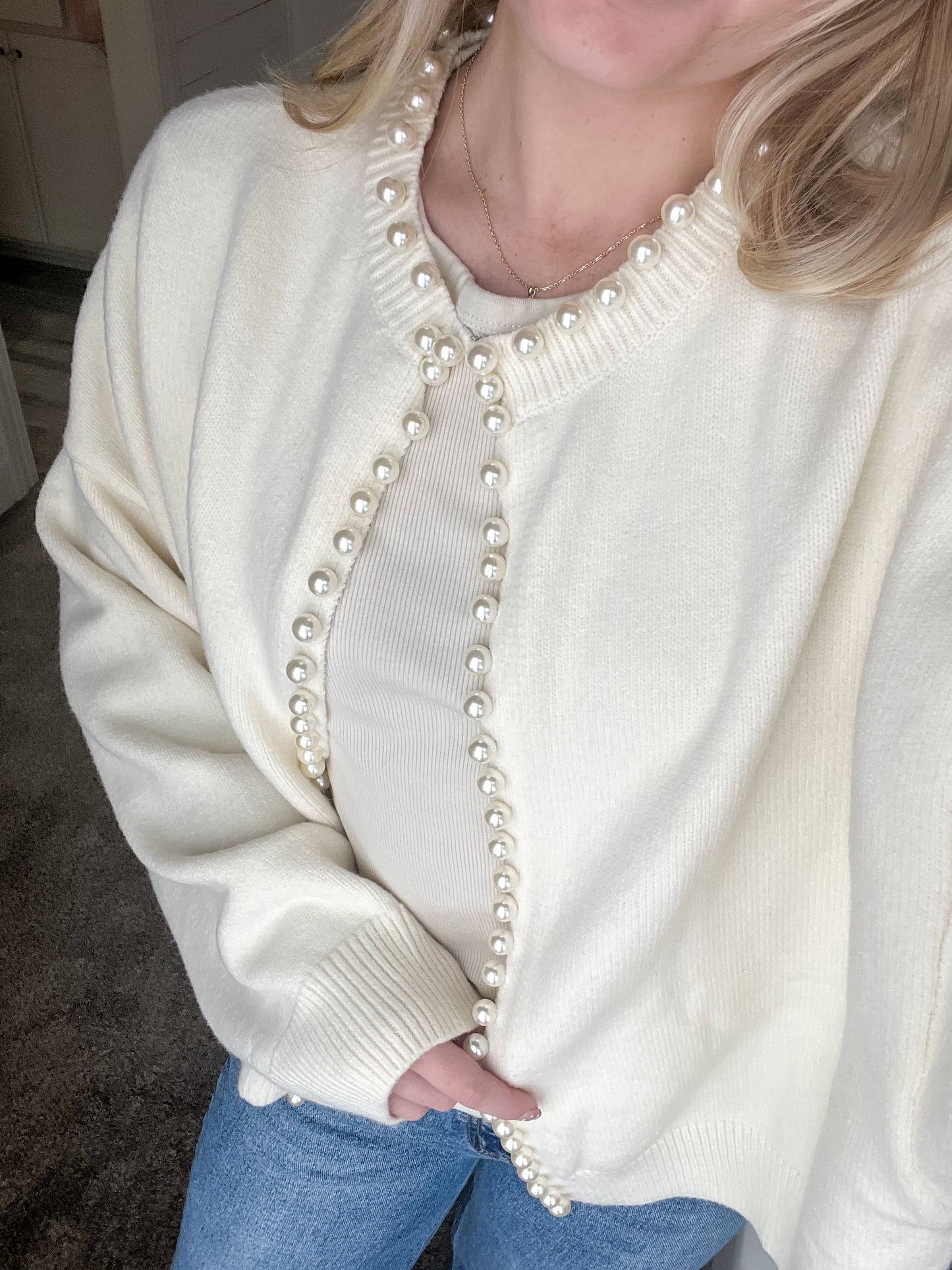 Ivory Pearl Cardigan