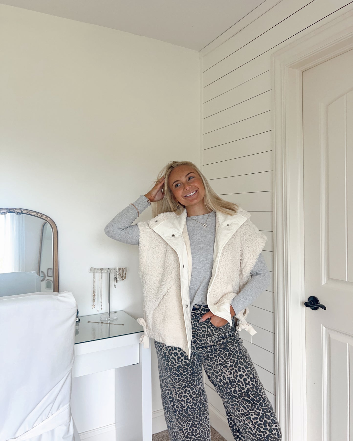 Ivory Sherpa Vest