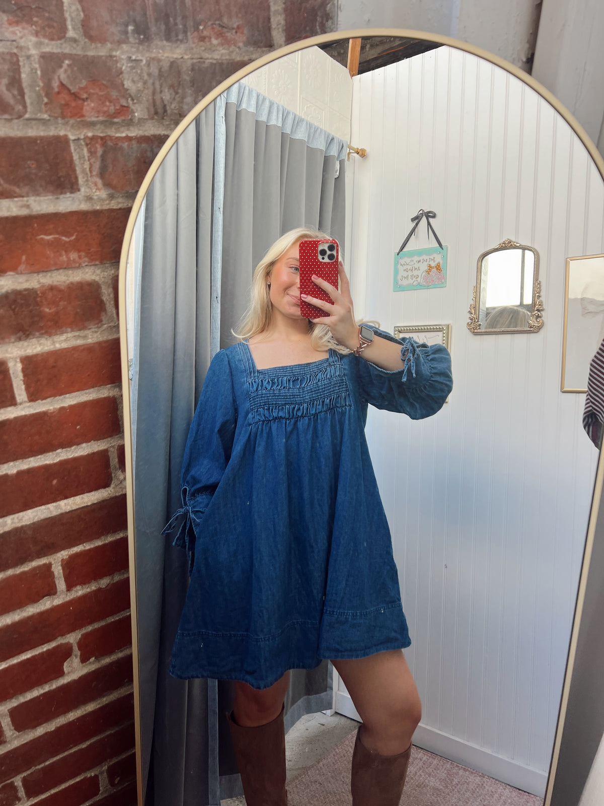 Fall Afternoons Denim Dress