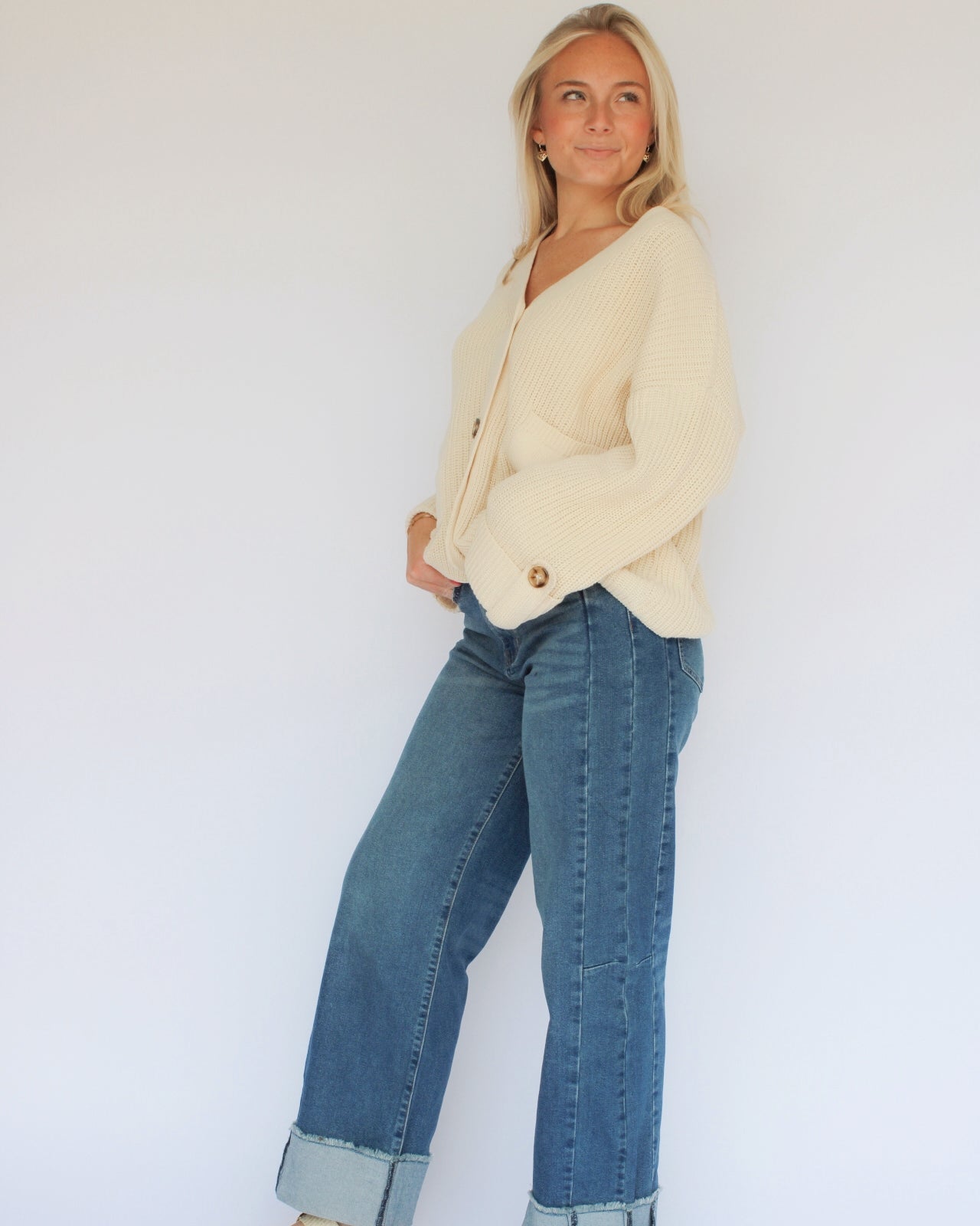 Carly Cuffed Denim Jeans