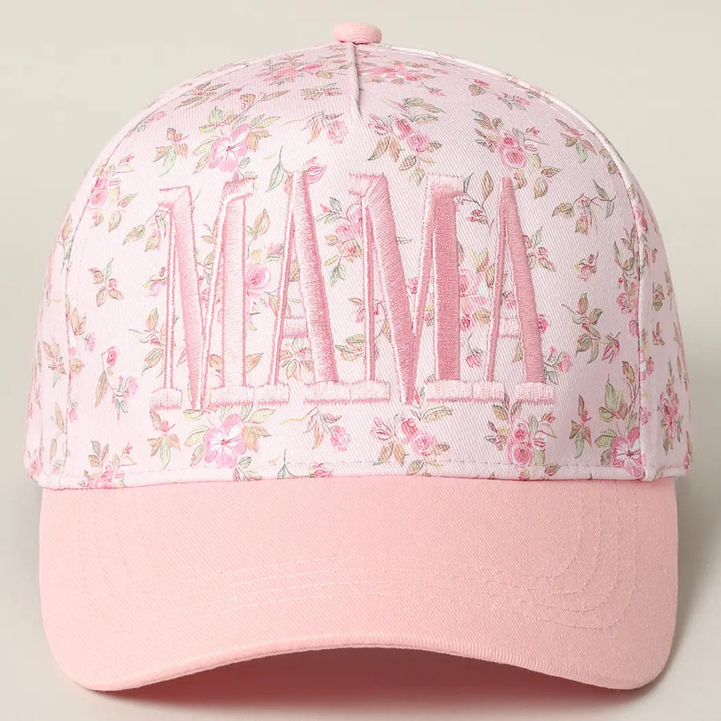 Pink "Mama" Embroidered Hat