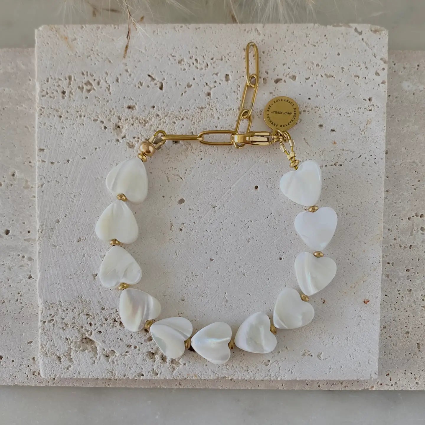 Heart Shaped Pearl Bracelet