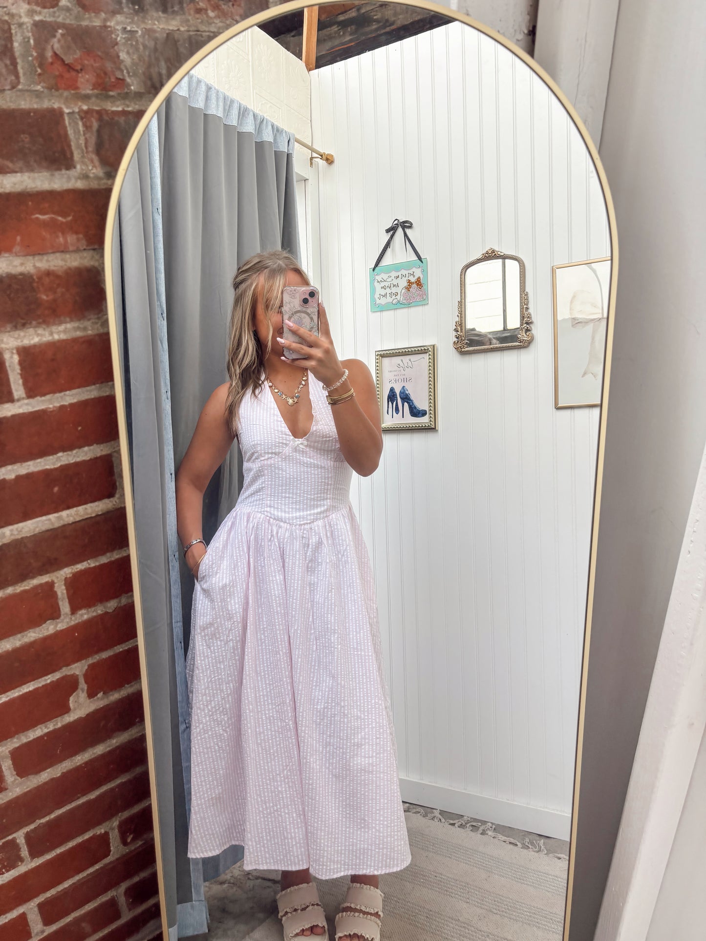 Pink Halter Sundress