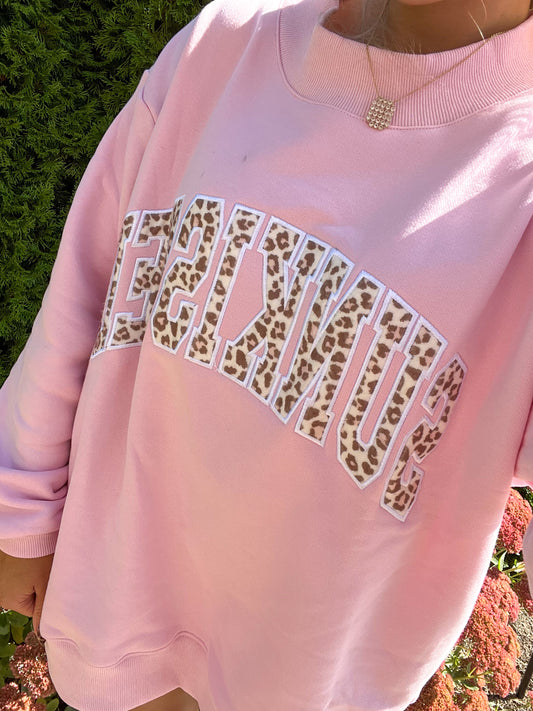 Bubblegum Cheetah Print Mock neck