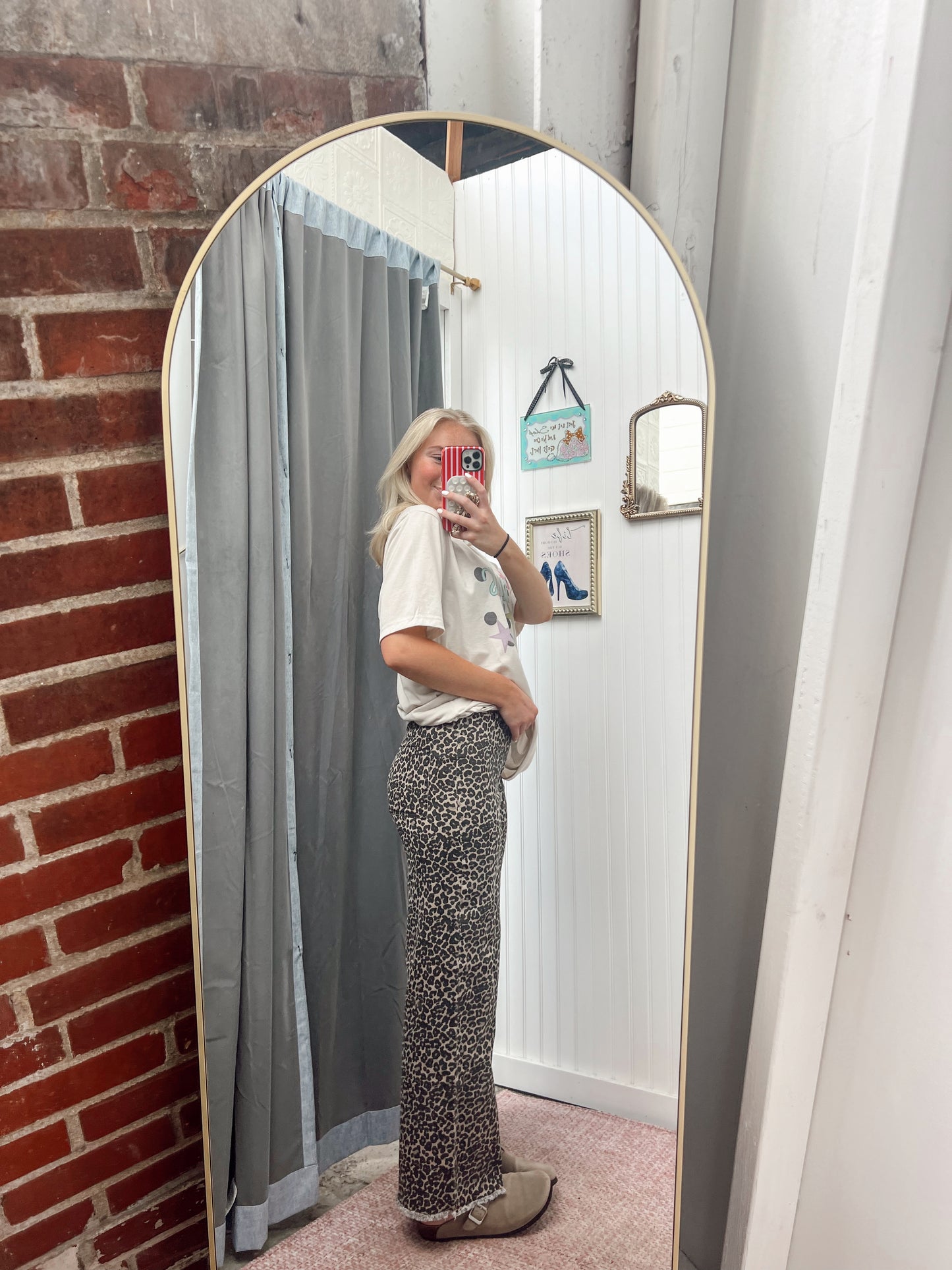 Leopard High Rise Jeans