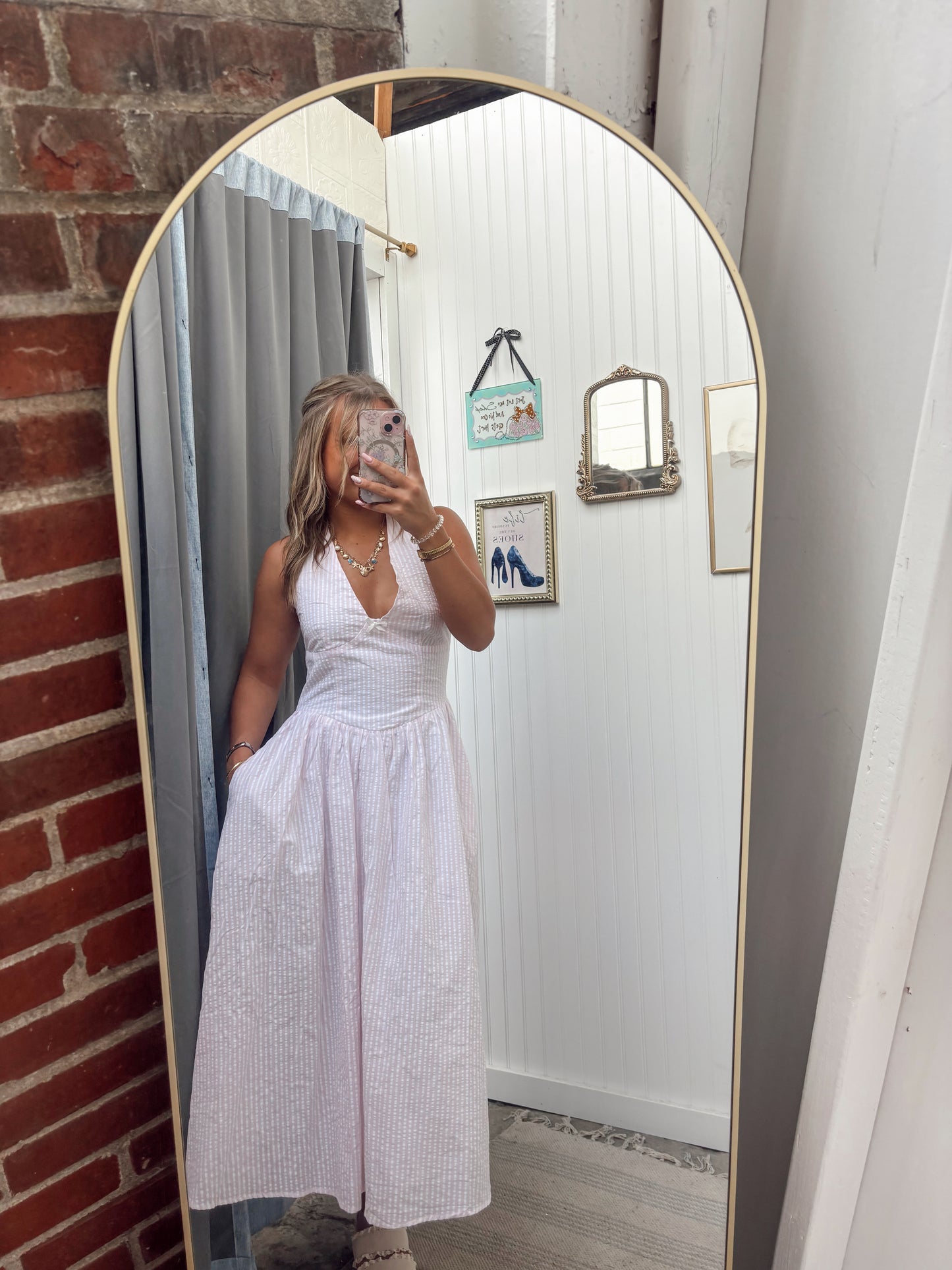 Pink Halter Sundress