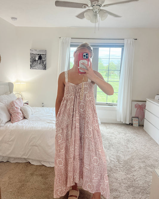 Vanilla Rose Lace Maxi