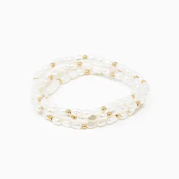 Pearl Stretch Bracelet set of 3