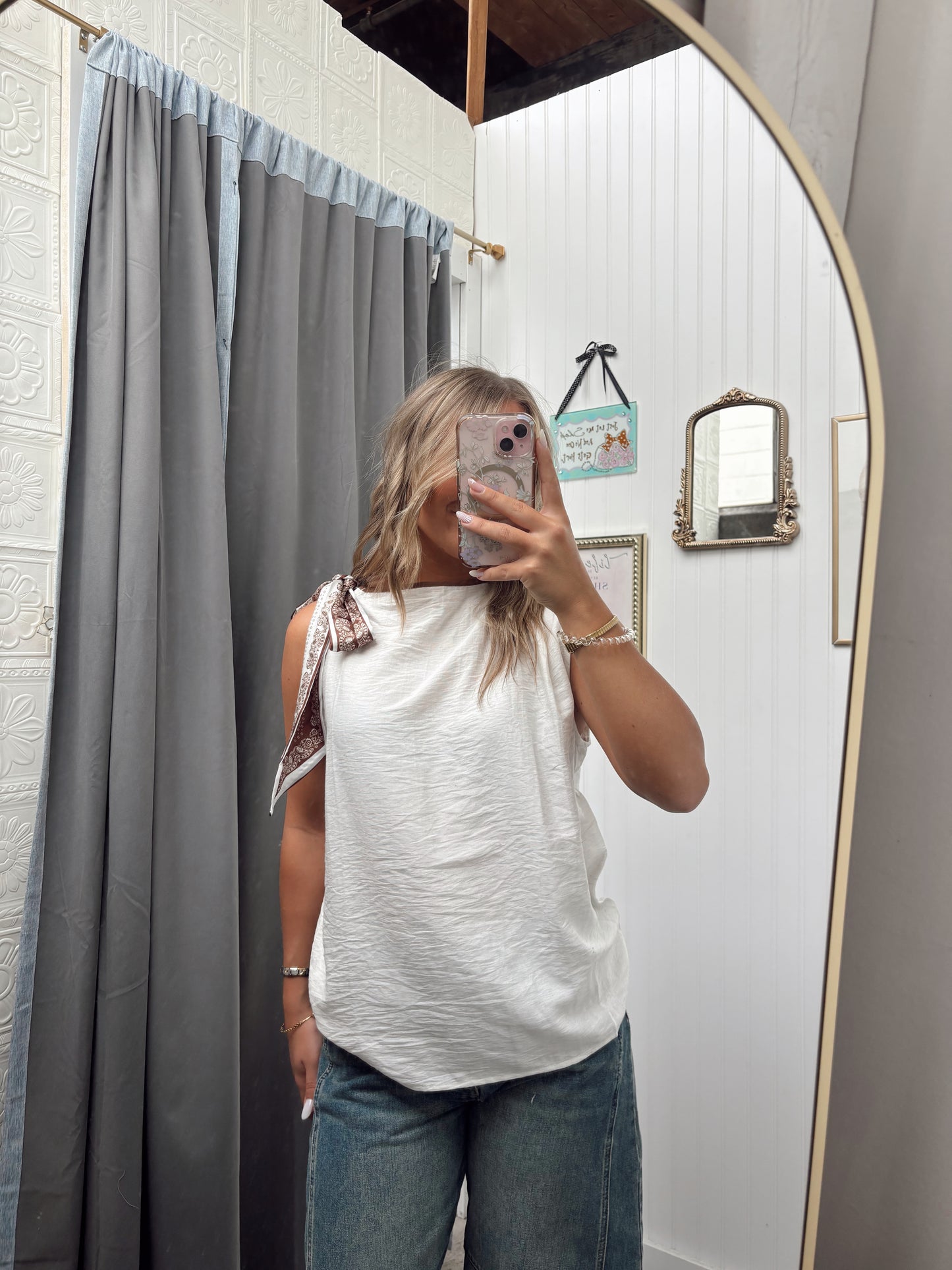 Paisley Scarf Tank Top