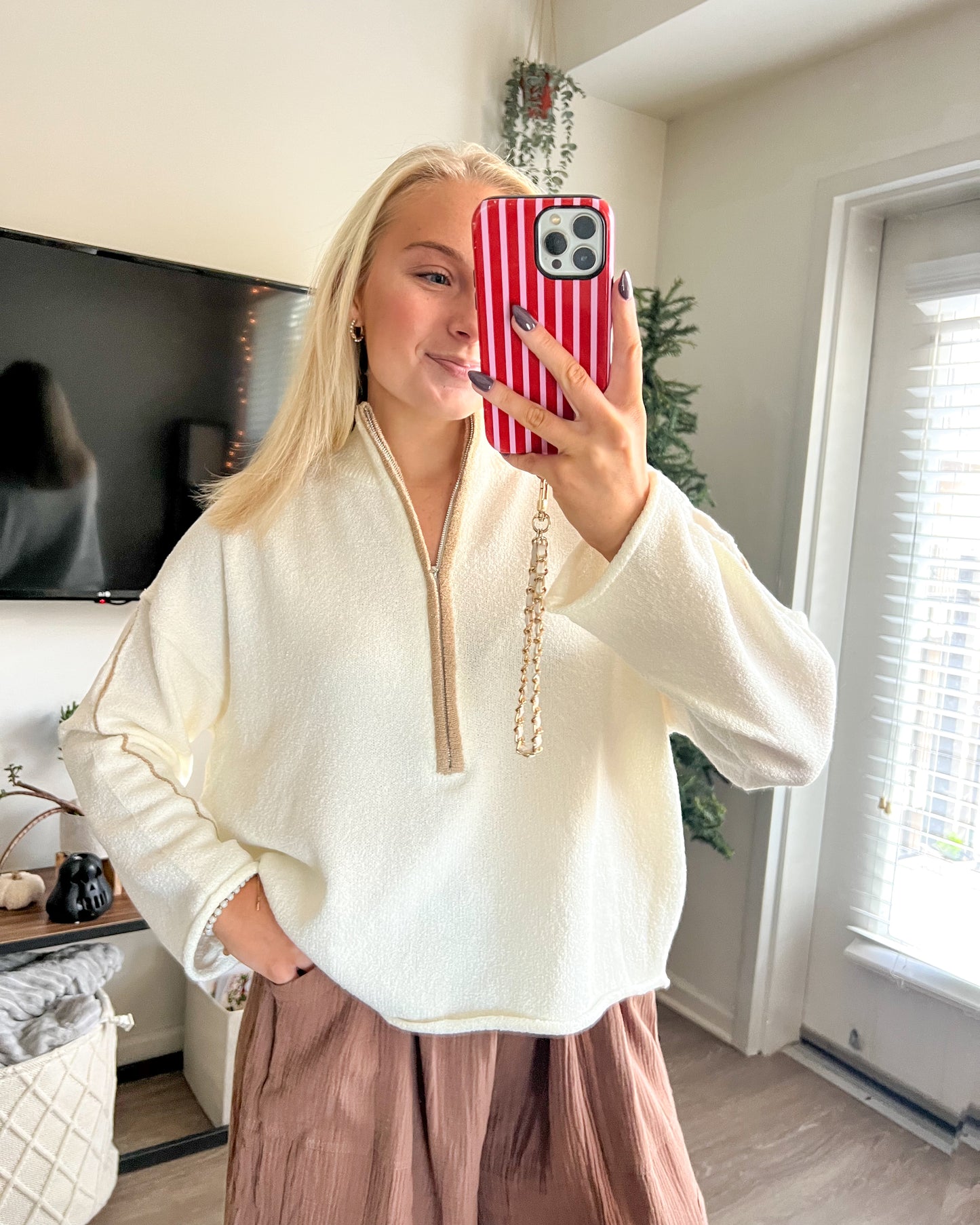 November Half Zip Sweater