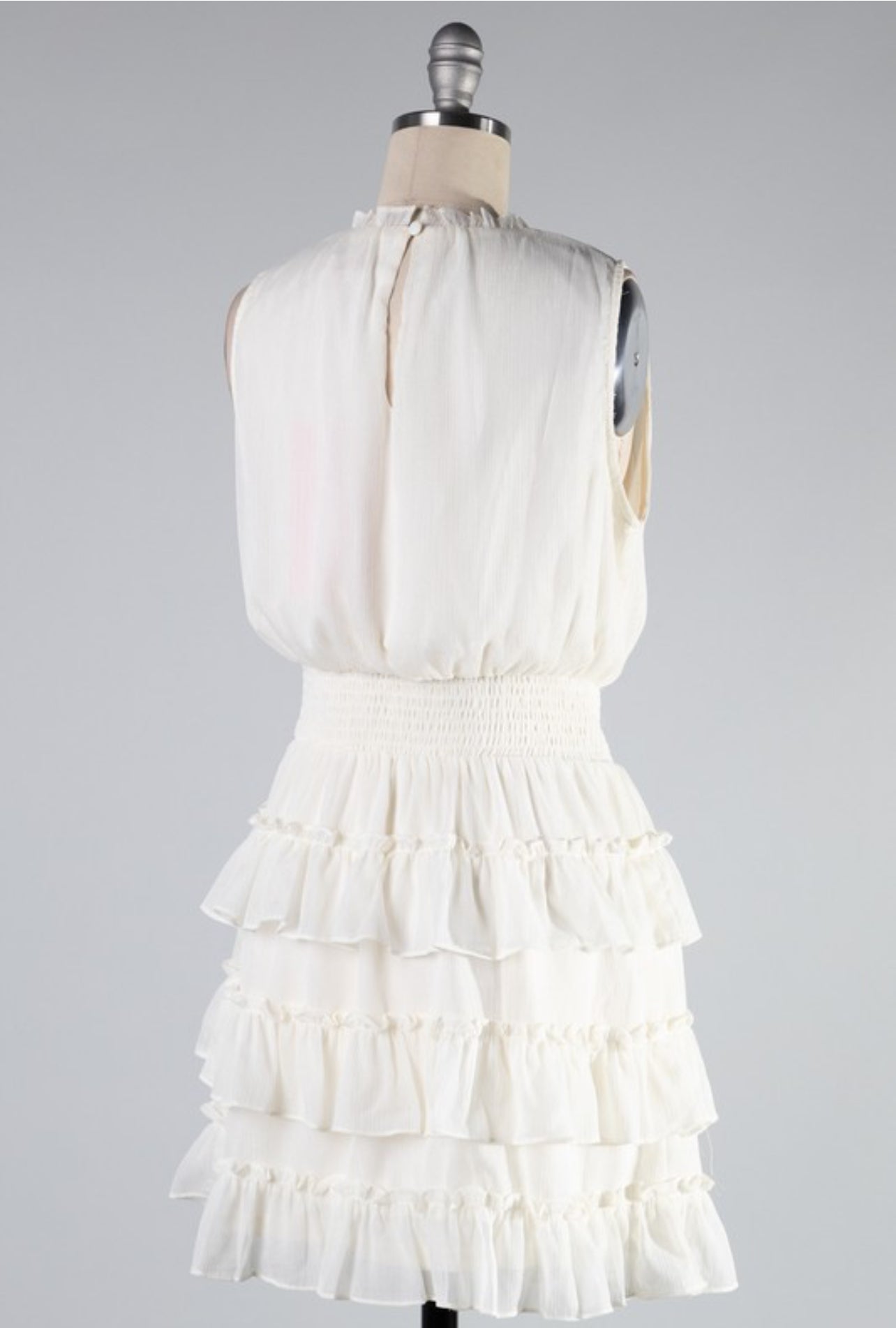 White Flutter Dress