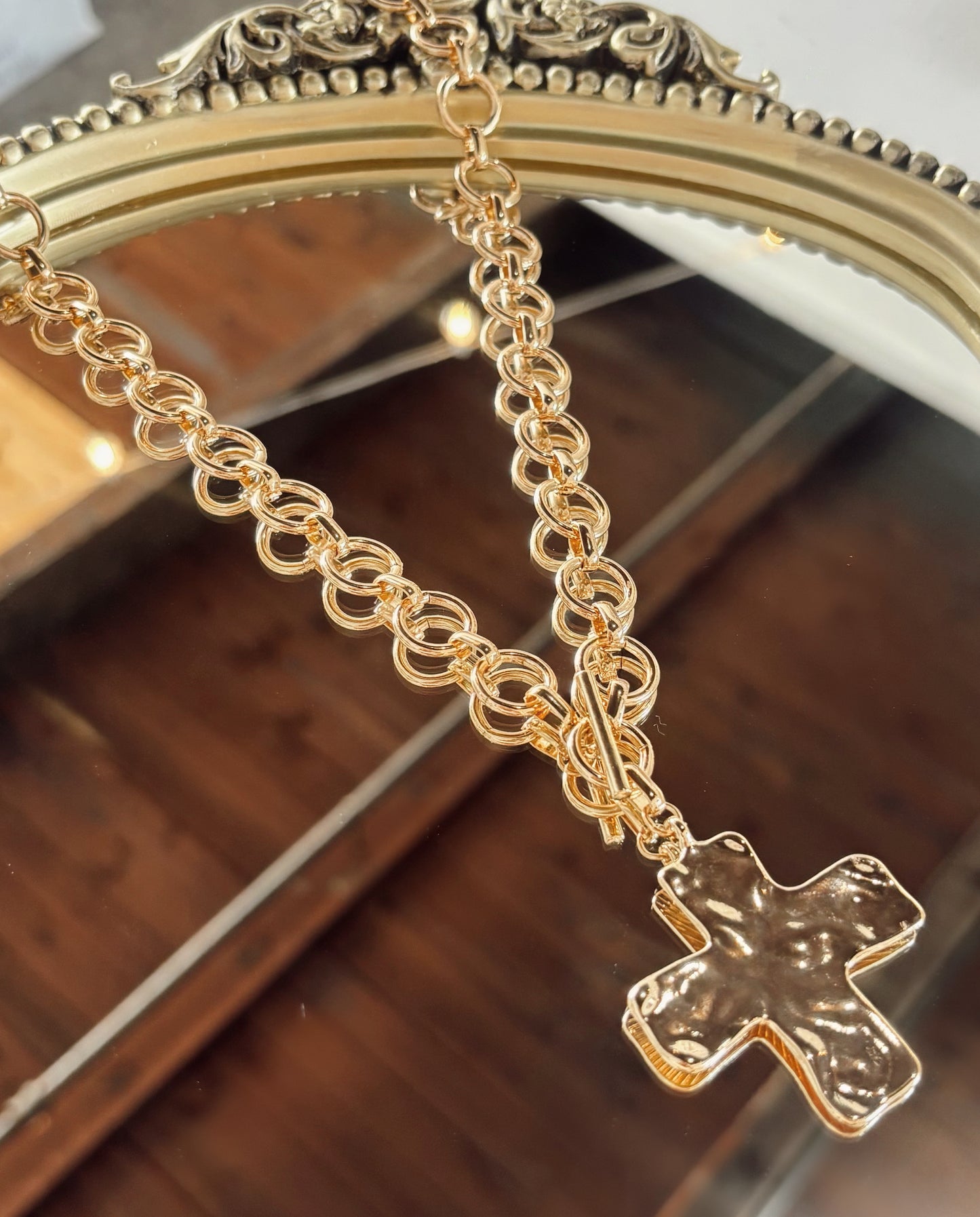 Toggle Cross Necklace