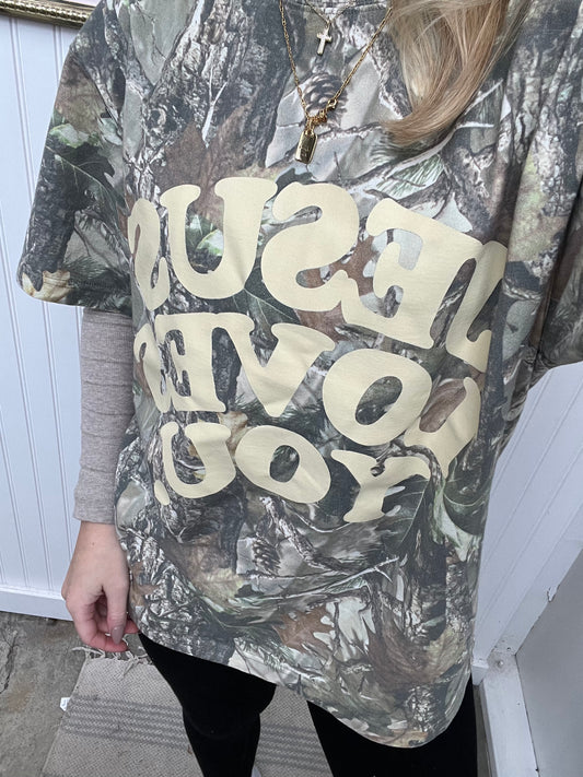 Jesus Loves You Camo Tee
