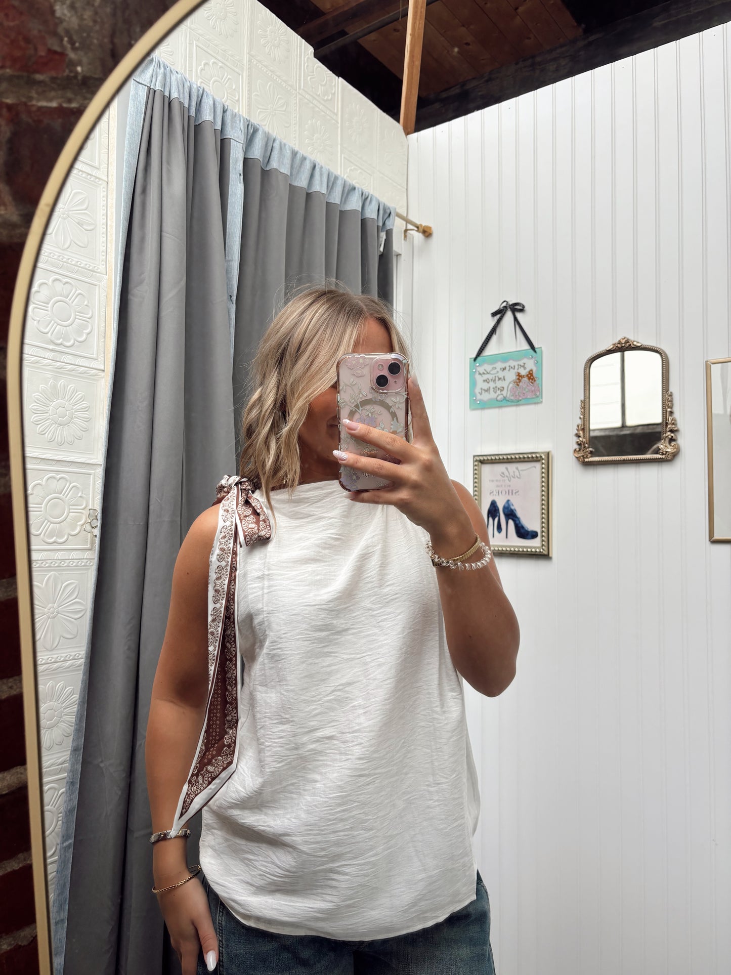 Paisley Scarf Tank Top