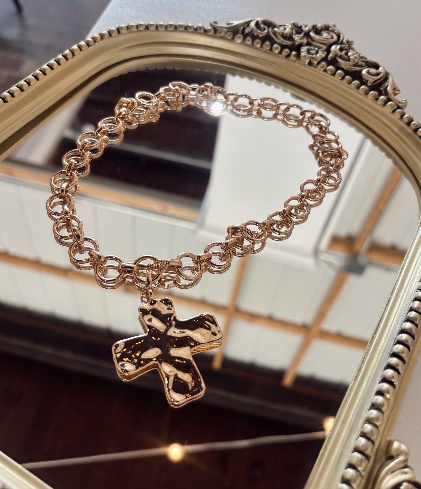 Toggle Cross Necklace