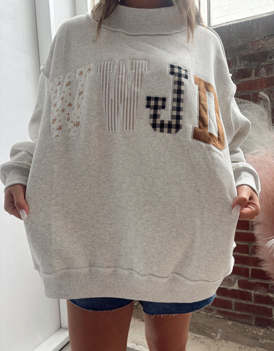 WWJD Embroidered Crewneck