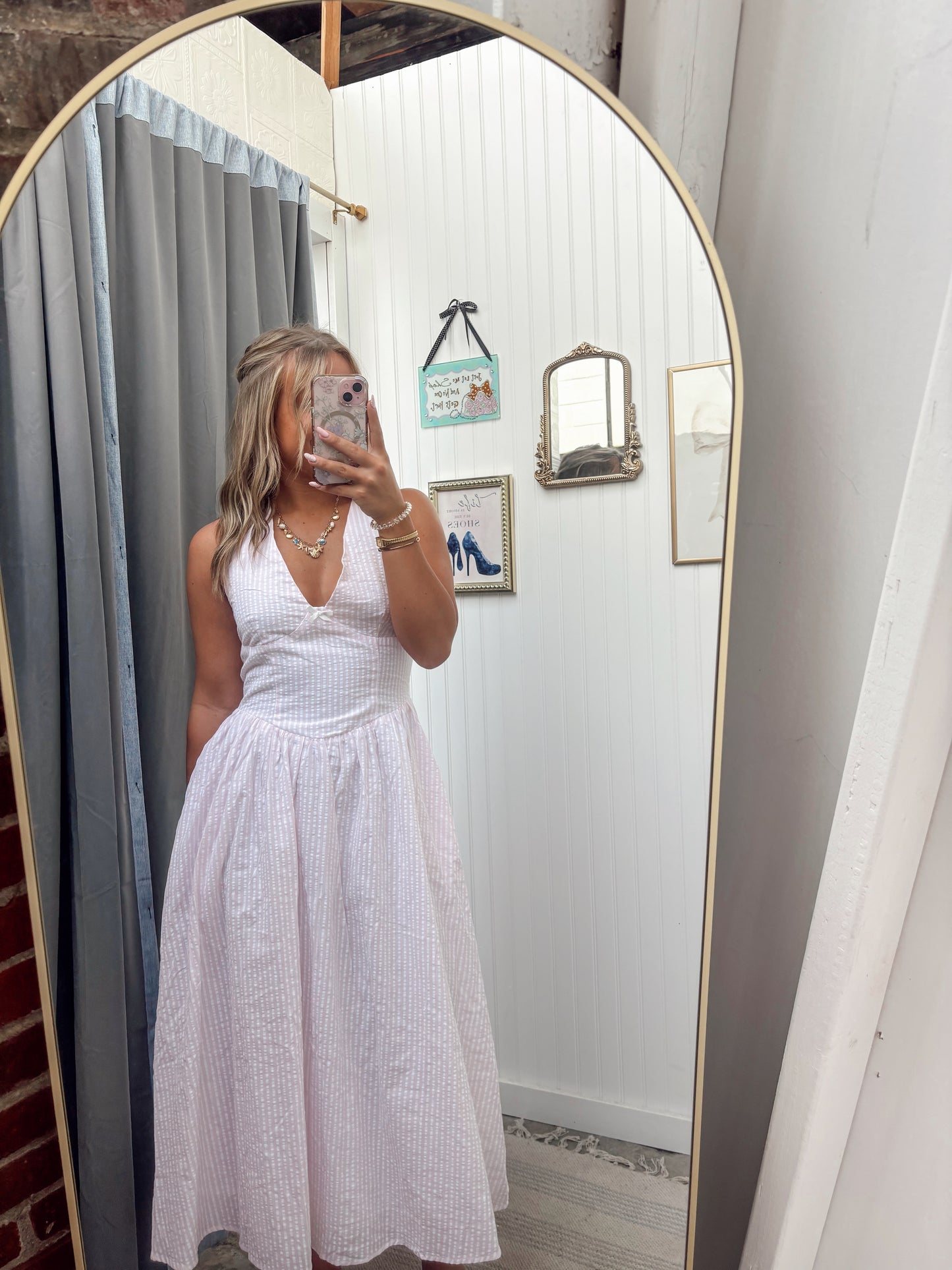 Pink Halter Sundress