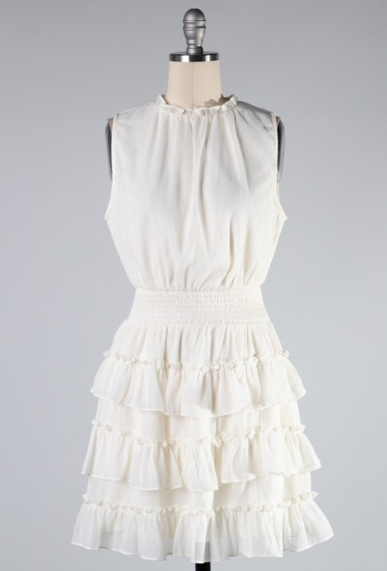 White Flutter Dress