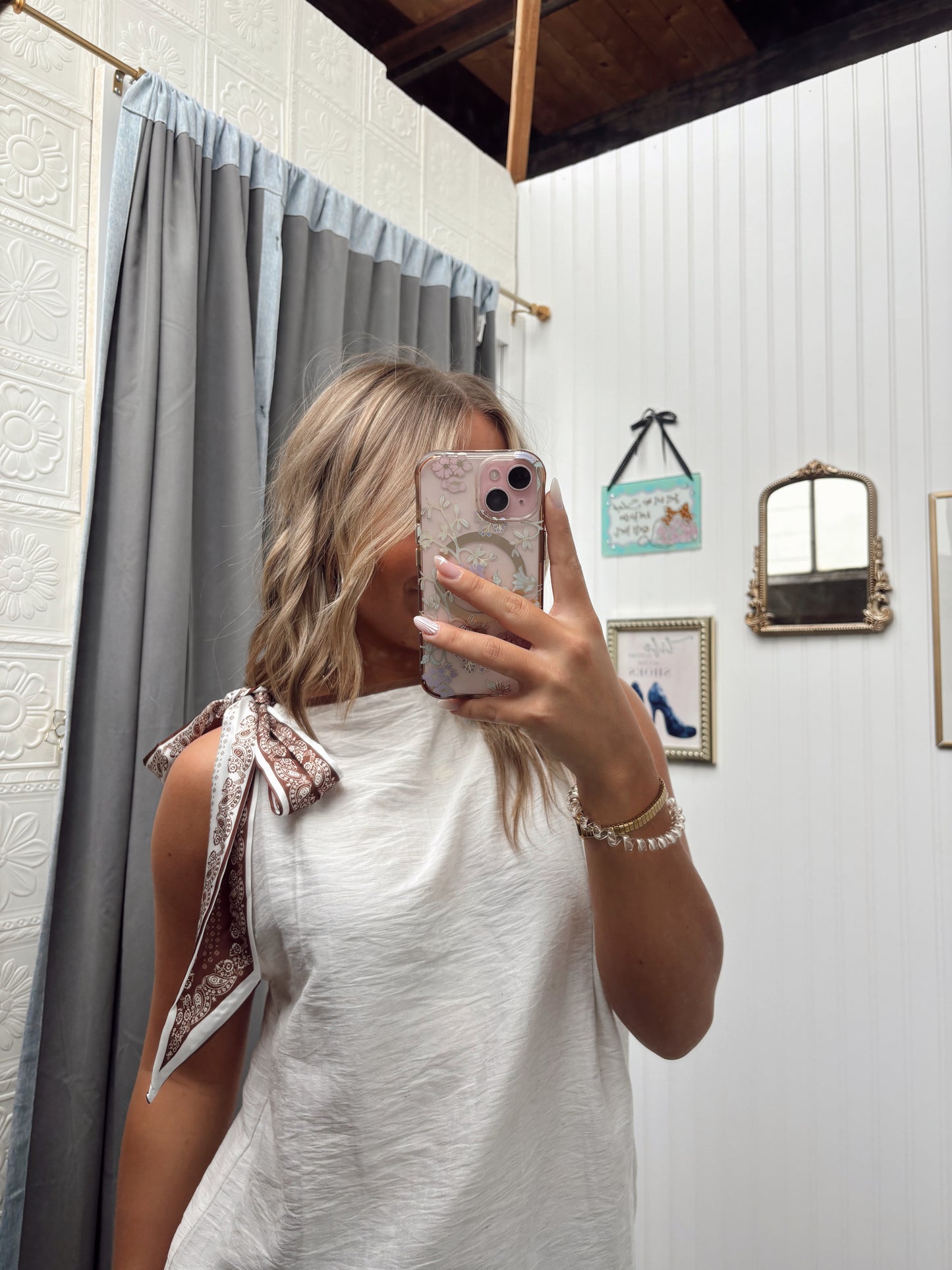 Paisley Scarf Tank Top