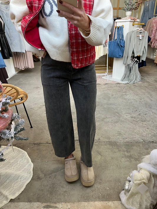 Paneled Stretch Jeans