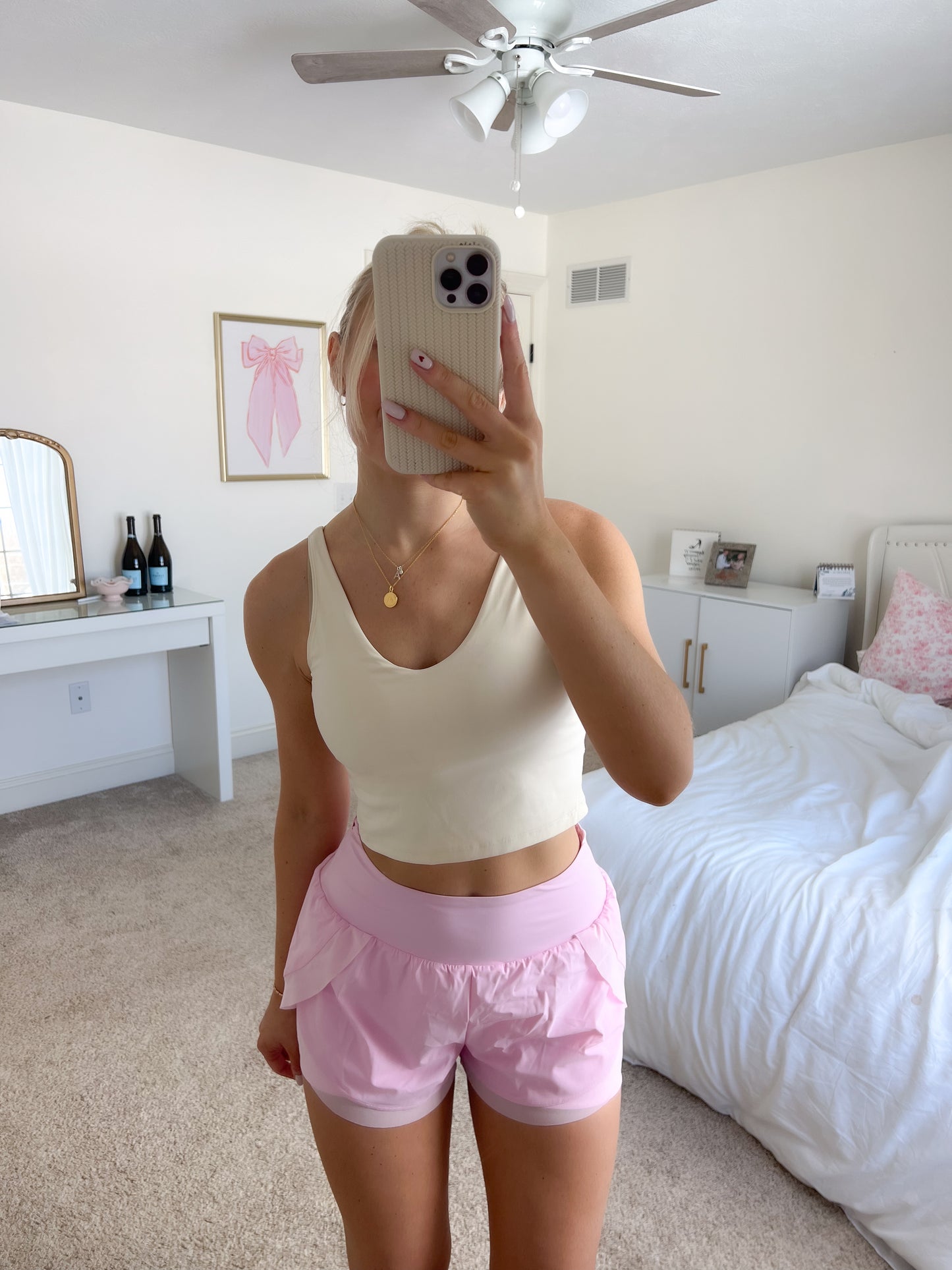 Baby Pink Mesh Shorts