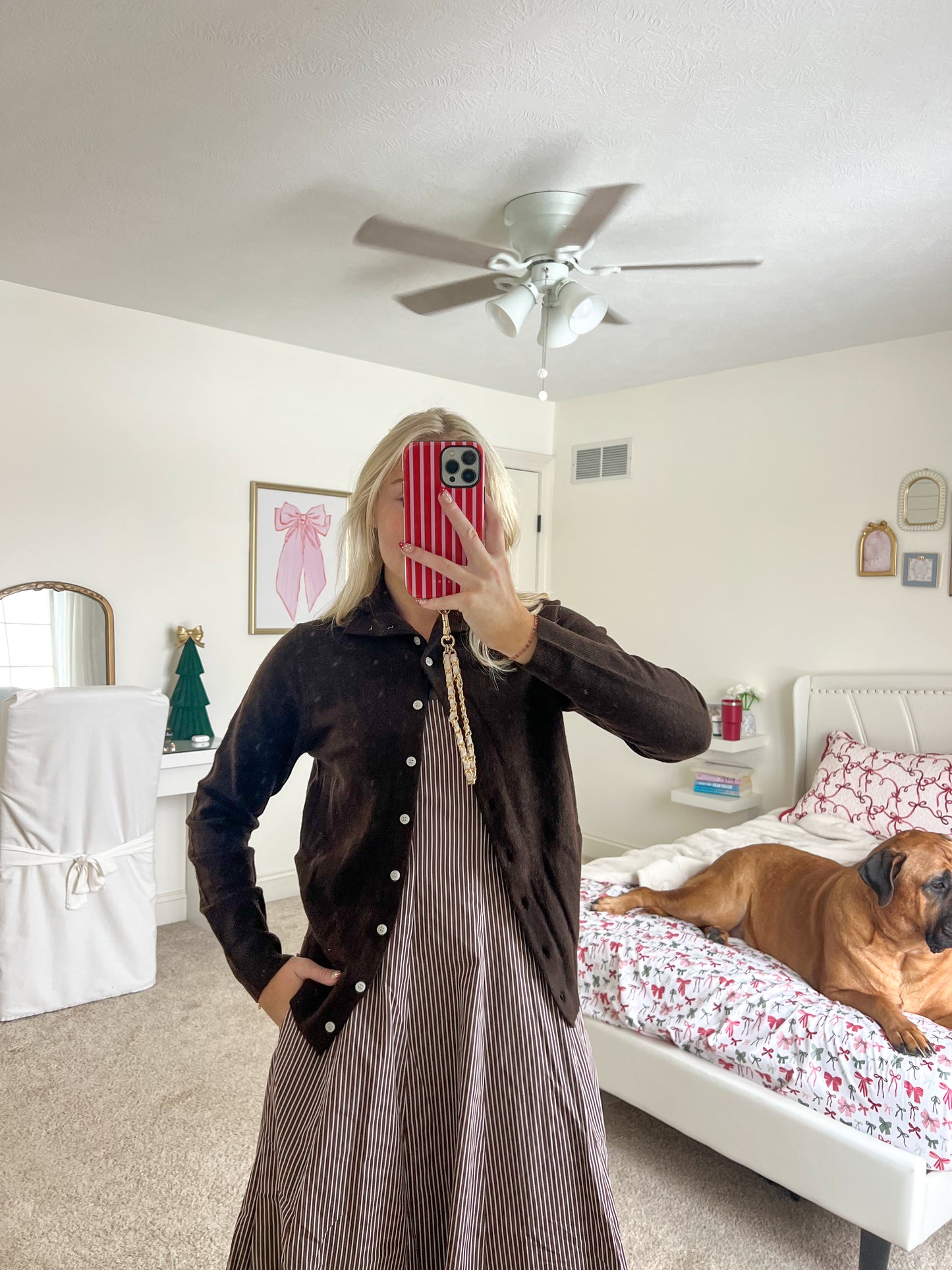 Collared Chocolate Cardigan