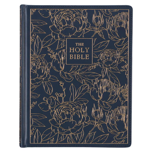 Navy W/ Gold Note-taking Bible