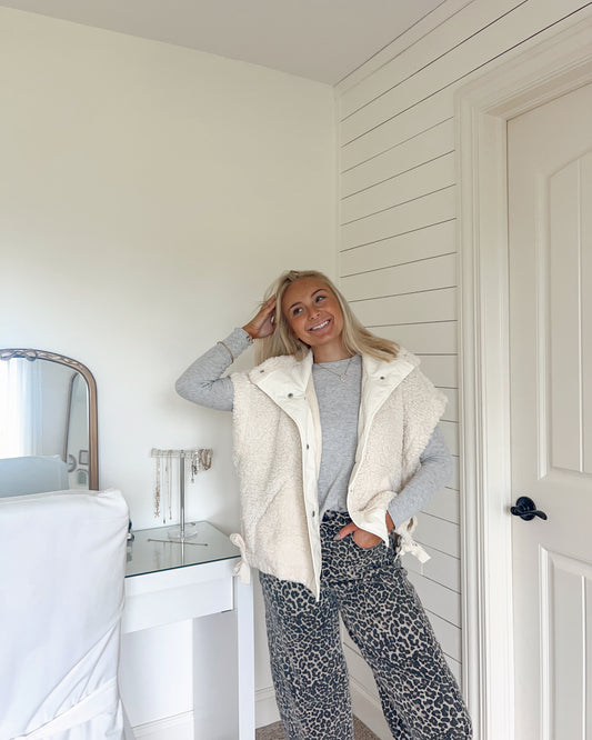 Ivory Sherpa Vest
