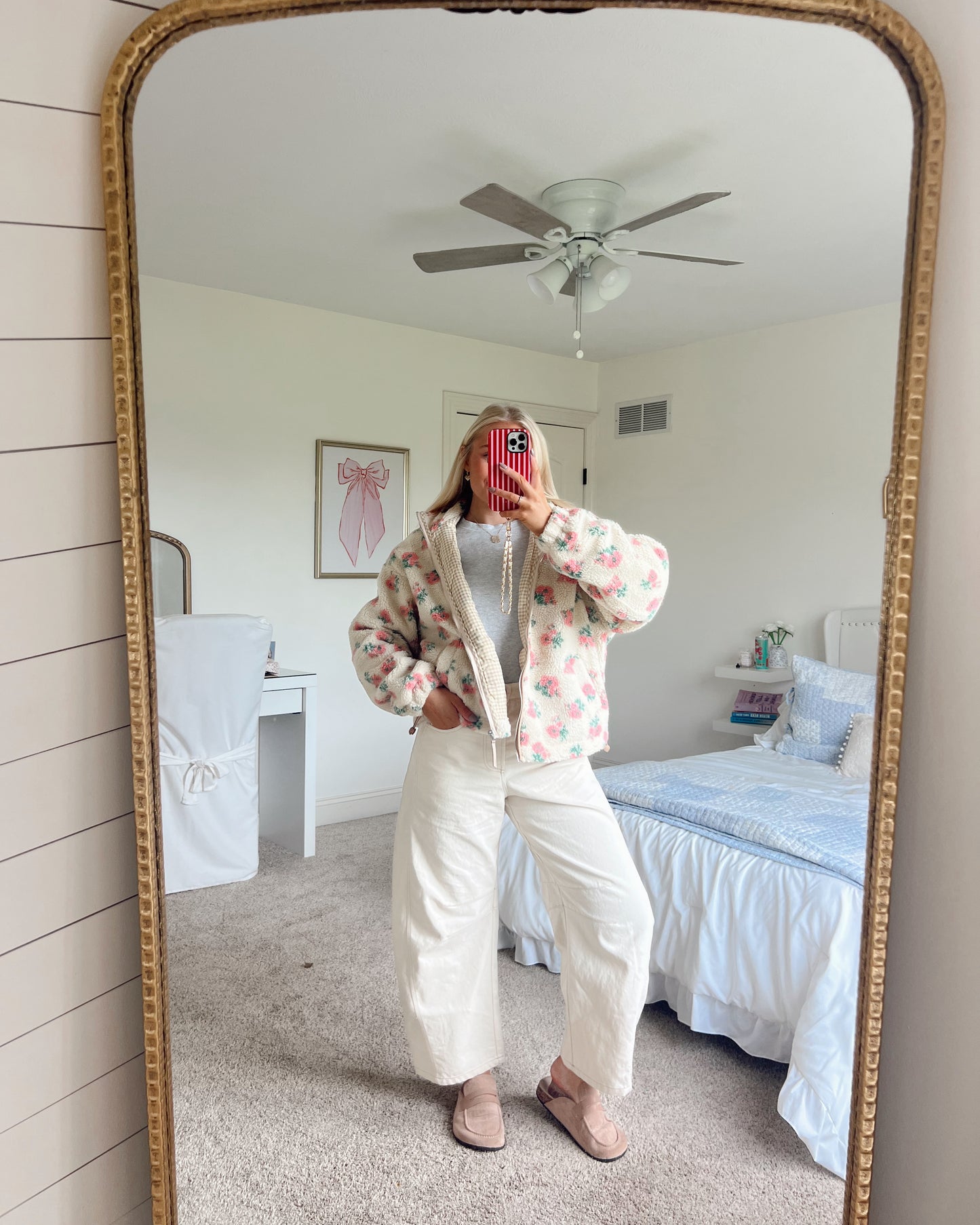 English Rose Zip Up Sherpa Jacket