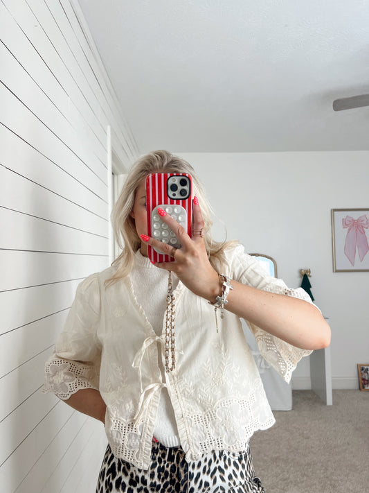 Posie Tie Front Blouse