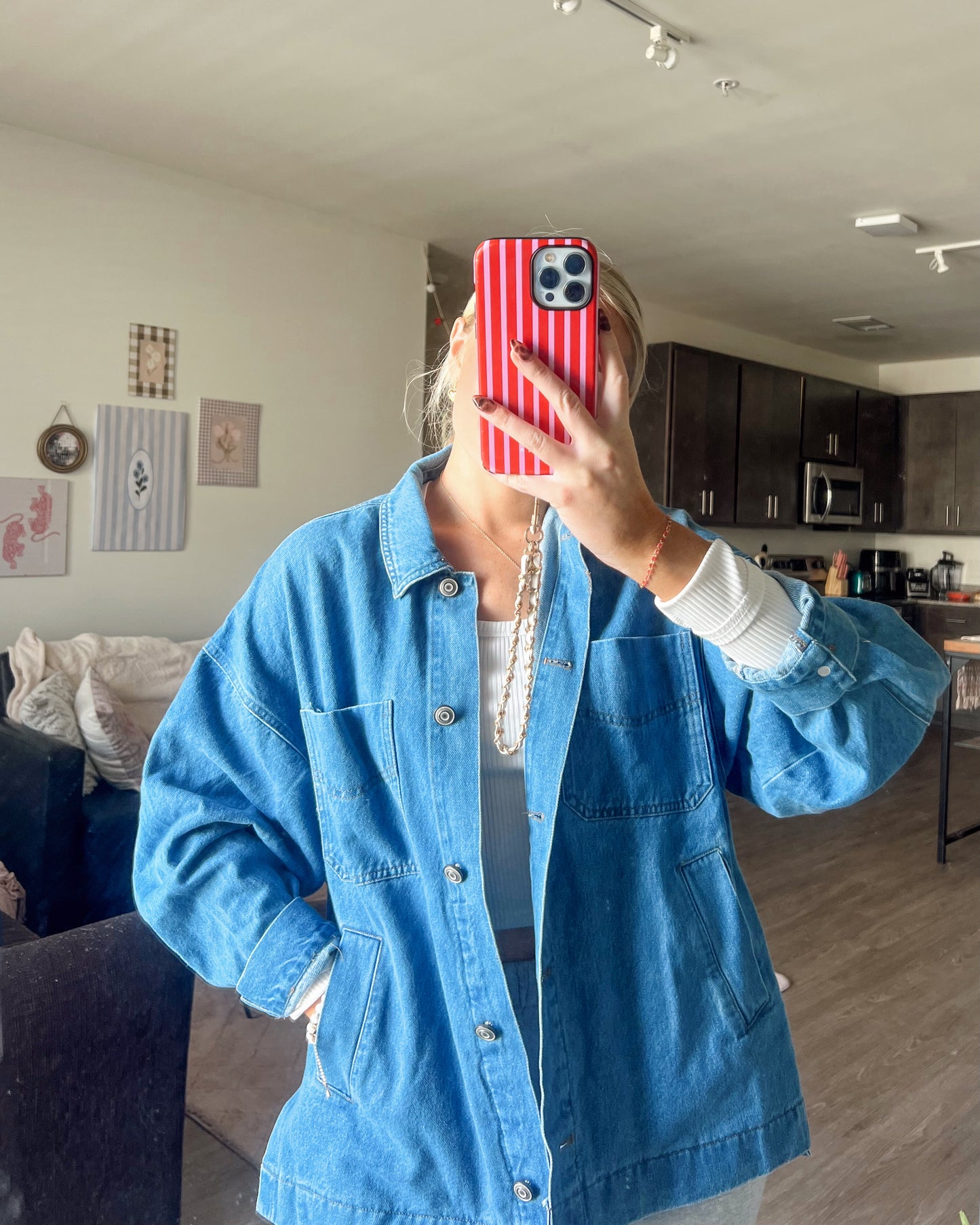 Relaxed Fit Utility Denim Jacket