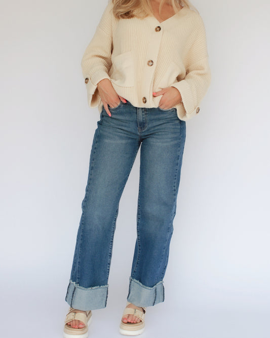 Carly Cuffed Denim Jeans
