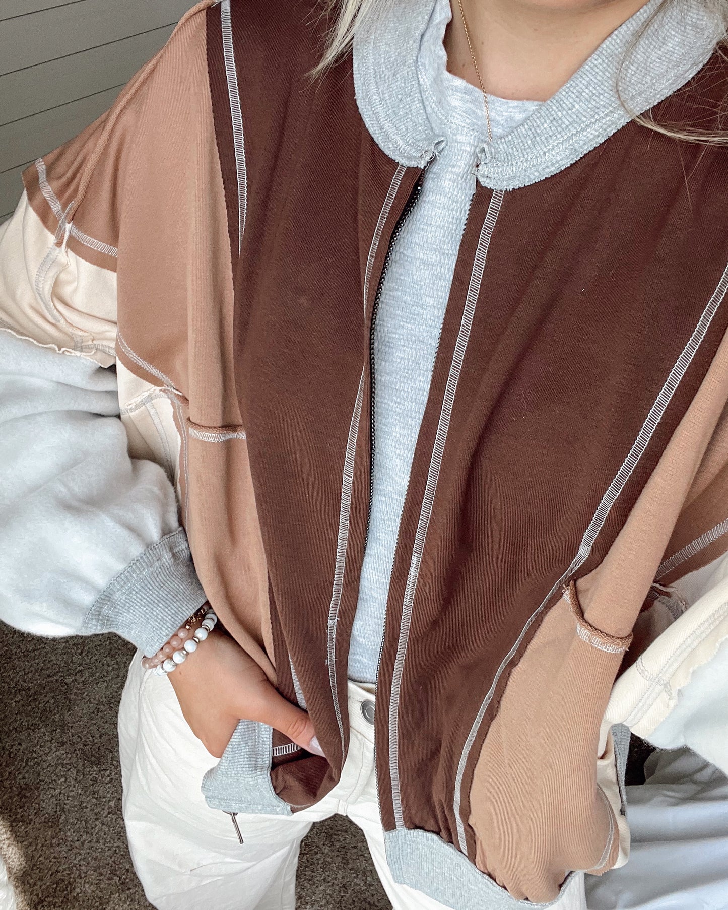 Fall Hazelnut Bomber Jacket