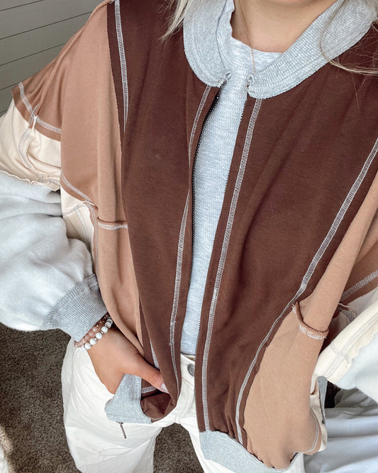 Fall Hazelnut Bomber Jacket