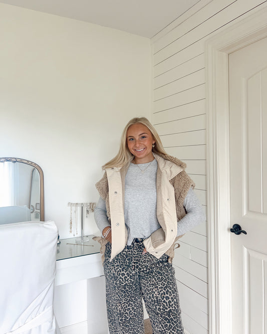 Oatmeal Sherpa Vest
