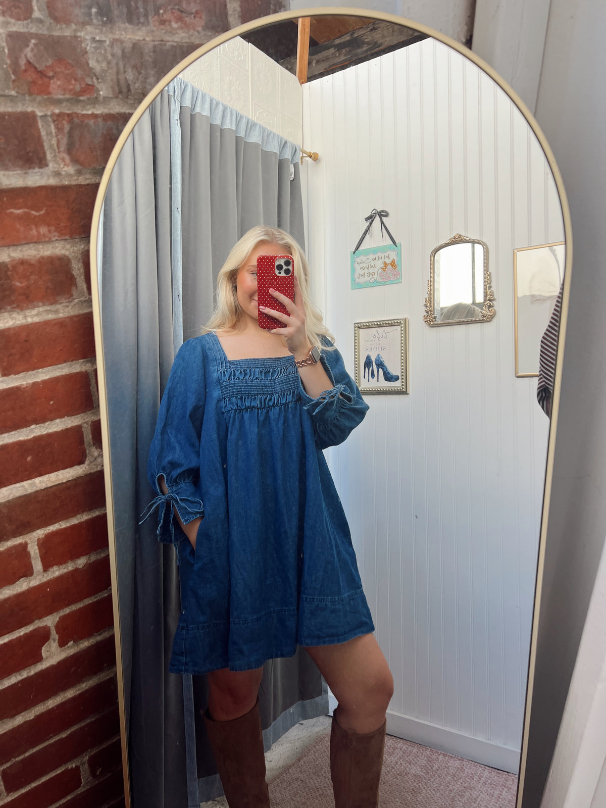 Fall Afternoons Denim Dress