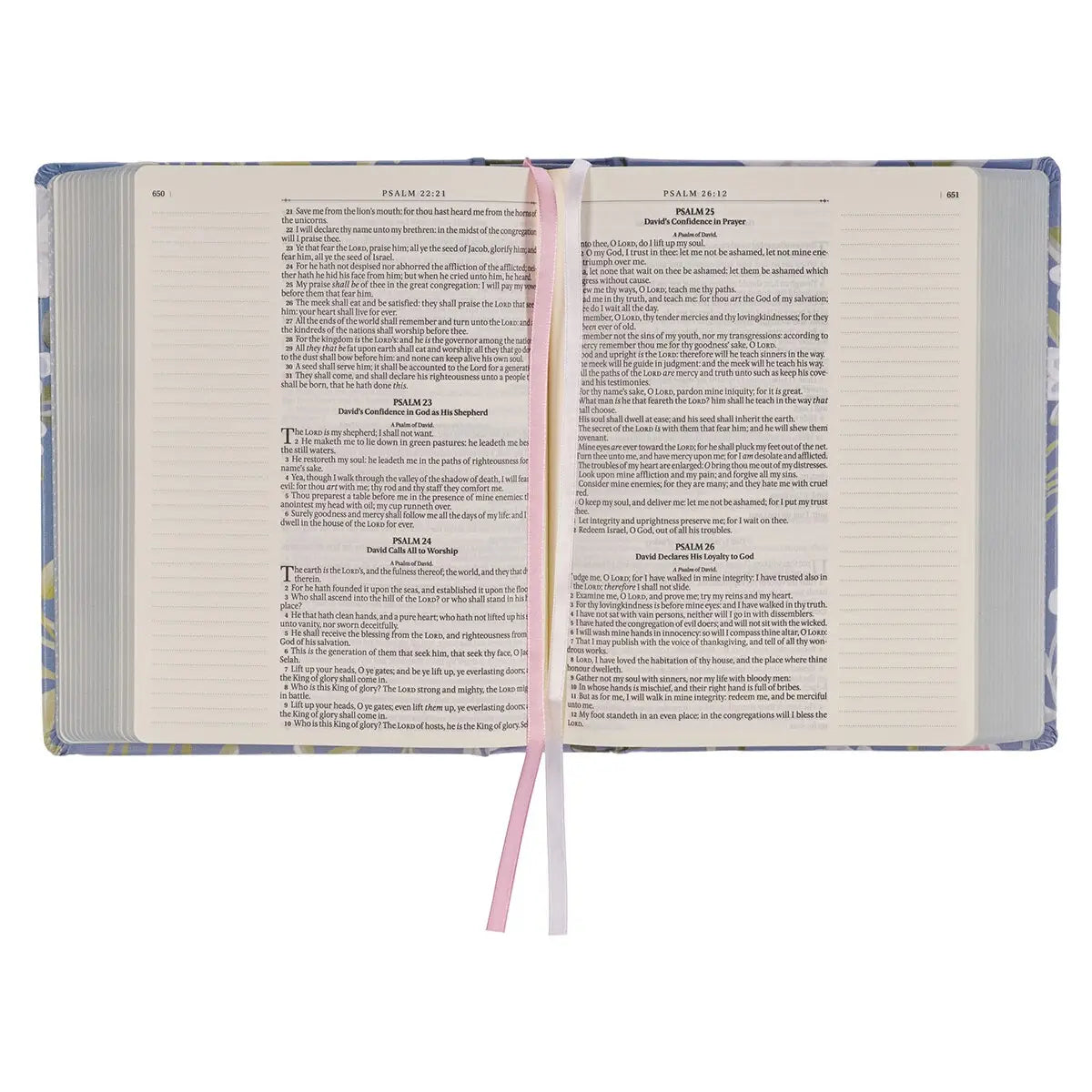 Blue Floral KJV Note-Taking Bible