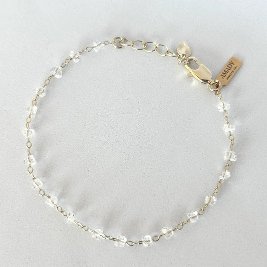 Faceted Clear Layering Bracelet