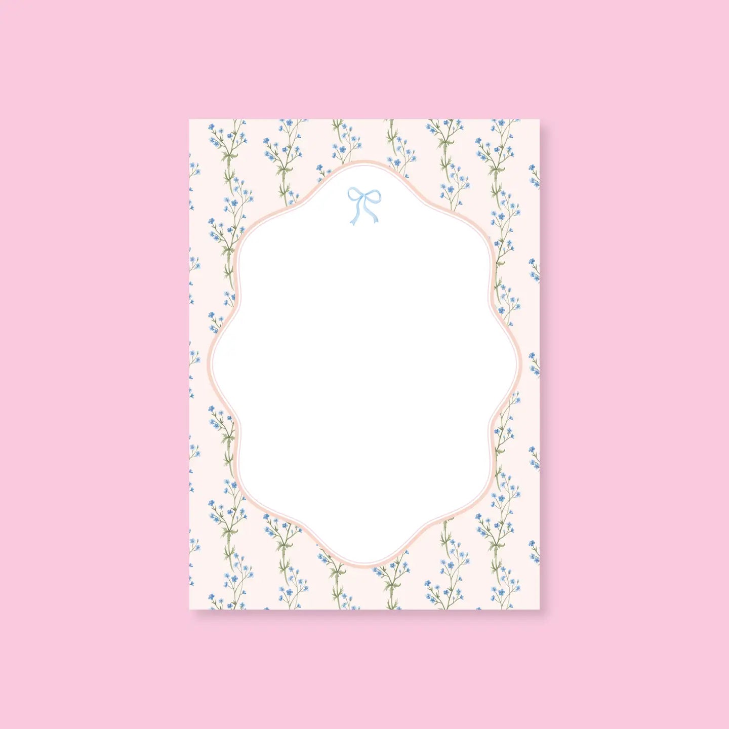 Watercolor Floral Bow Notepad