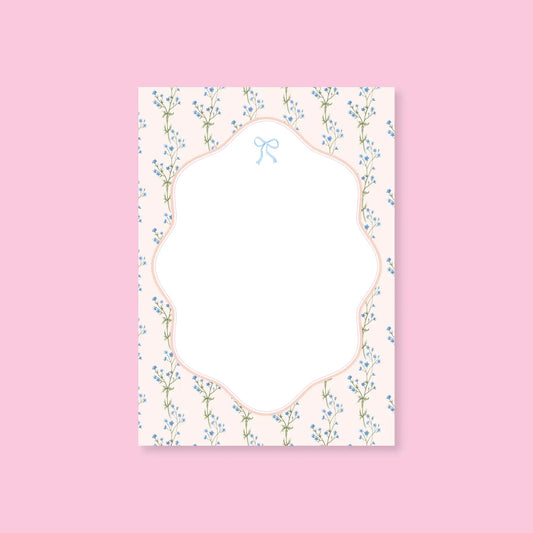 Watercolor Floral Bow Notepad